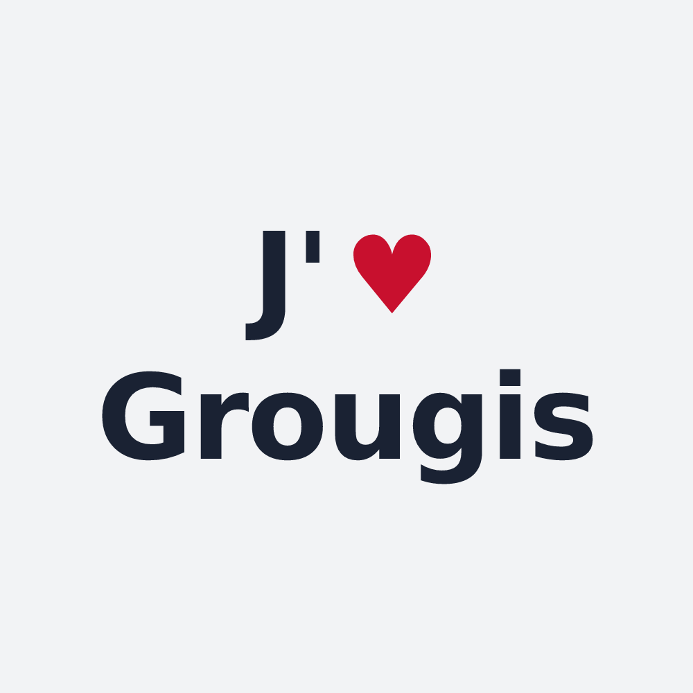 Poster personnalisé Grougis — design J'aime Grougis