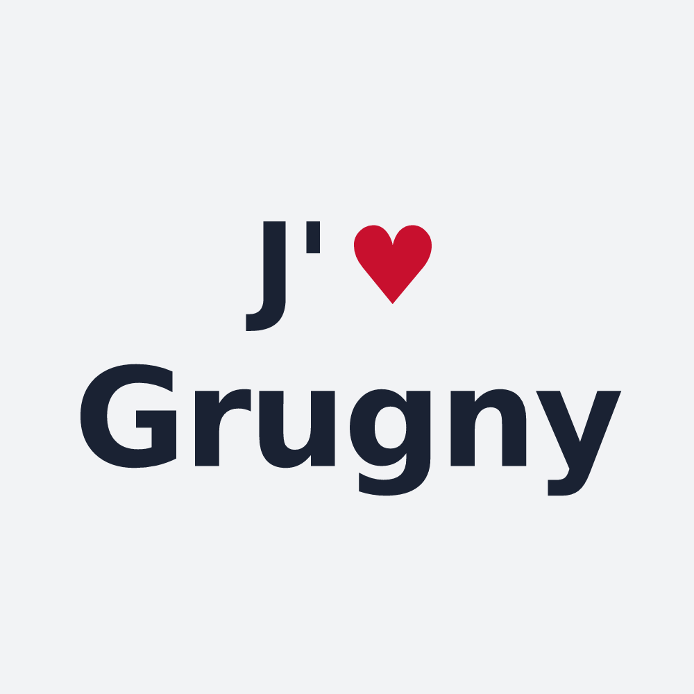 Poster personnalisé Grugny — design J'aime Grugny