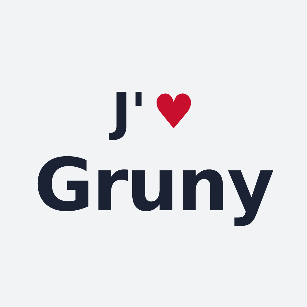 Poster personnalisé Gruny — design J'aime Gruny