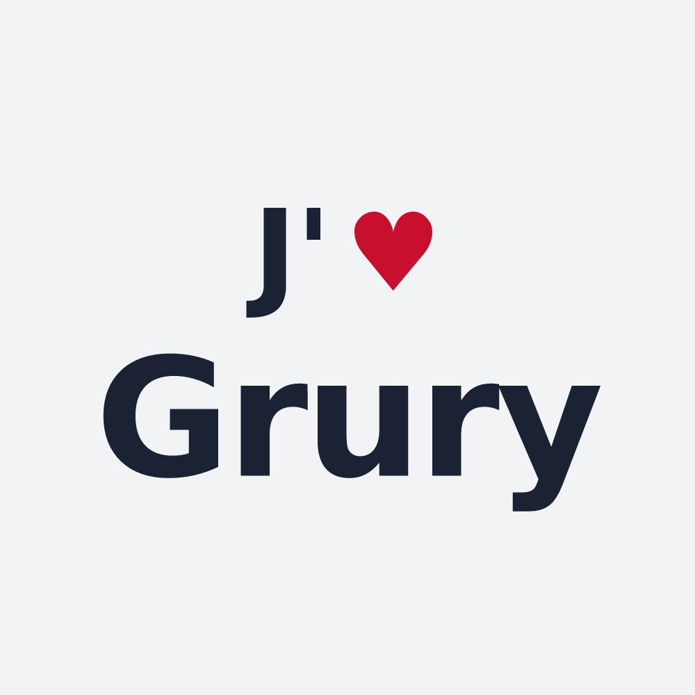 Poster personnalisé Grury — design J'aime Grury