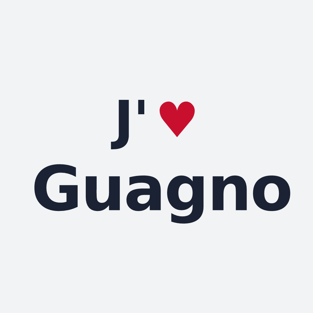 Poster personnalisé Guagno — design J'aime Guagno