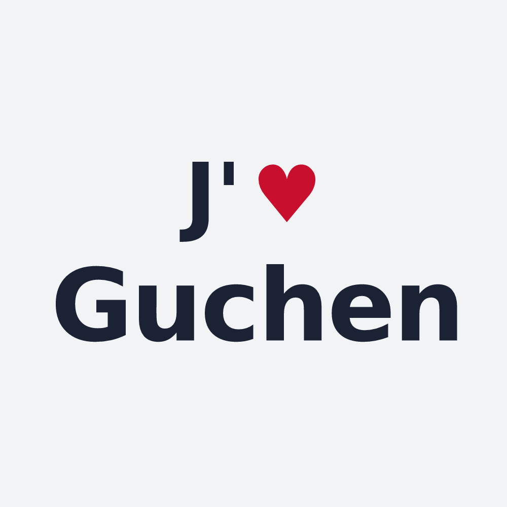 Poster personnalisé Guchen — design J'aime Guchen