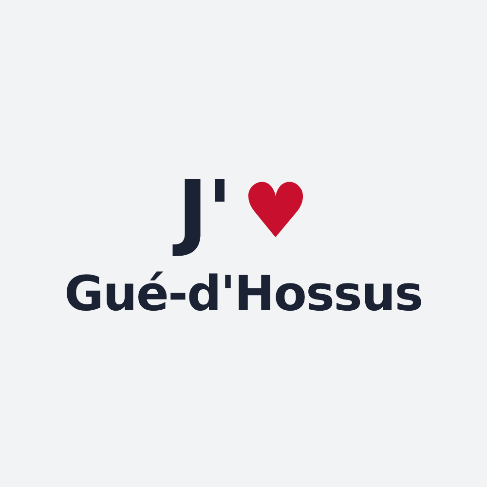 Poster personnalisé Gué-d'Hossus — design J'aime Gué-d'Hossus