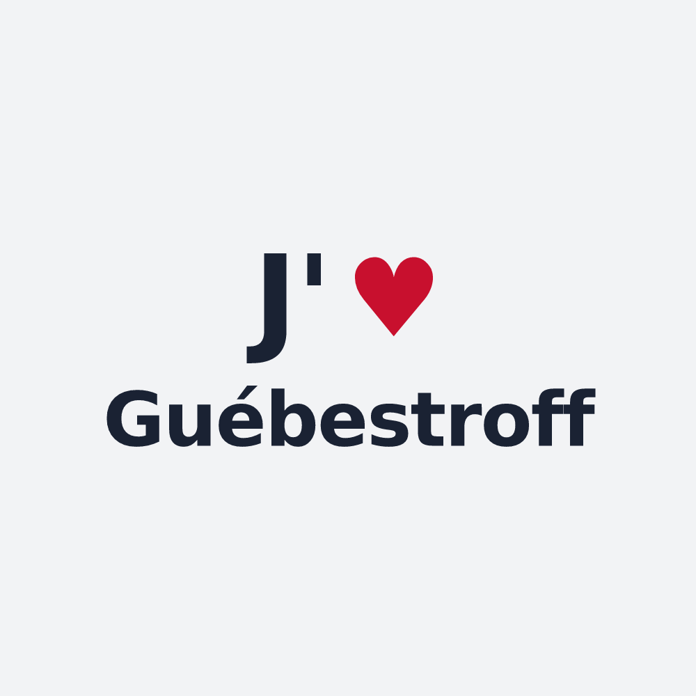 Poster personnalisé Guébestroff — design J'aime Guébestroff