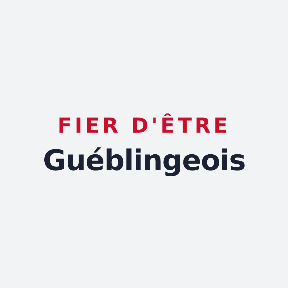 Poster « Fier d'être Guéblingeois » — design pour Guébling