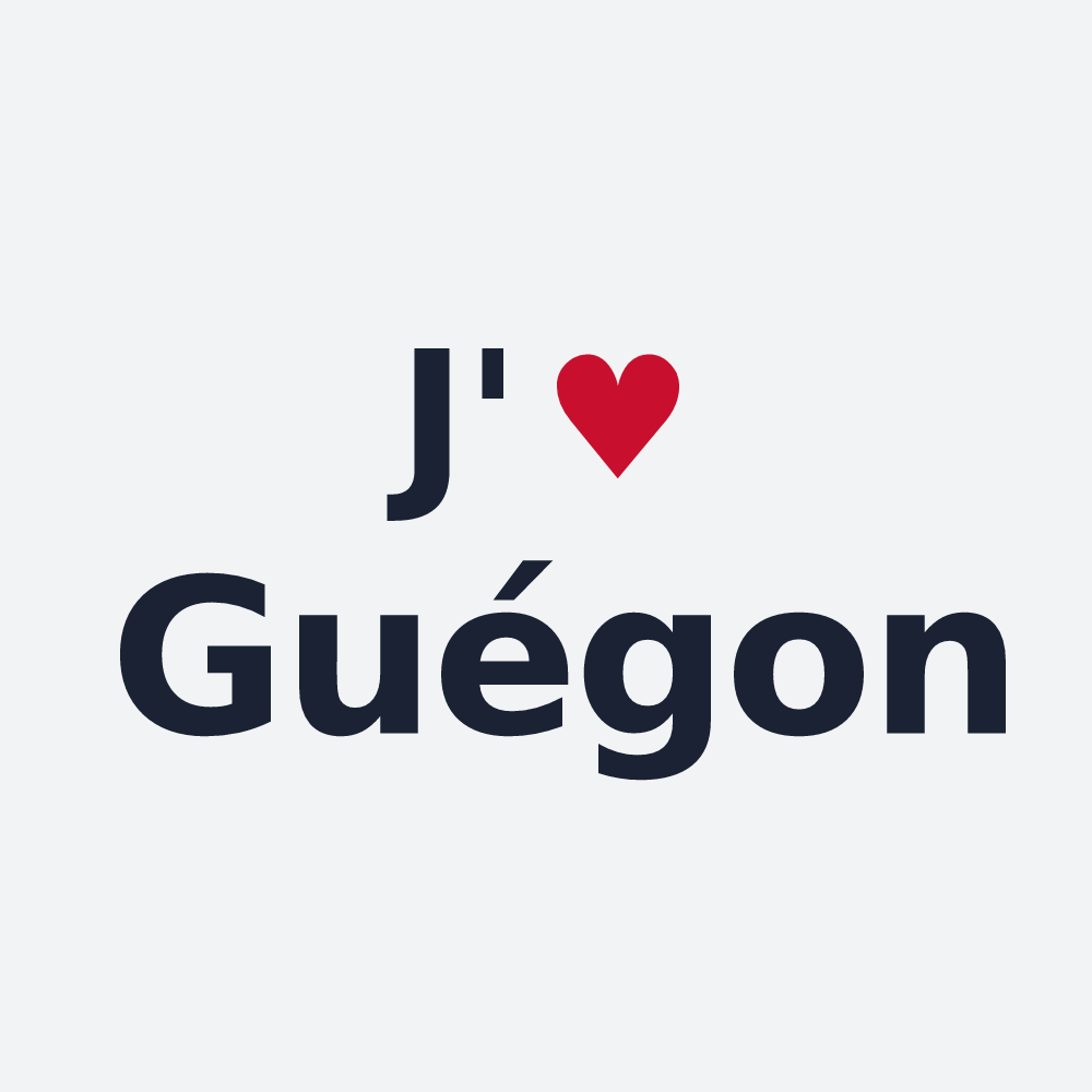 Poster personnalisé Guégon — design J'aime Guégon