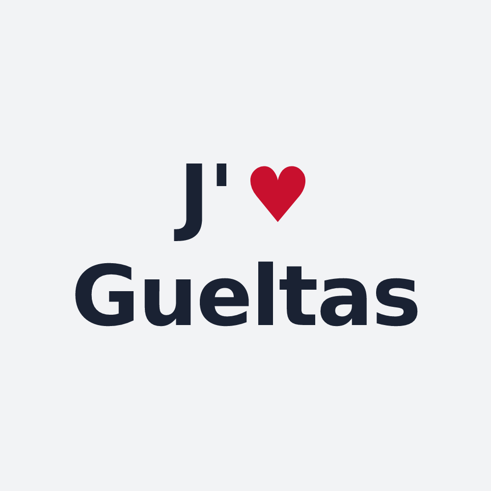 Poster personnalisé Gueltas — design J'aime Gueltas
