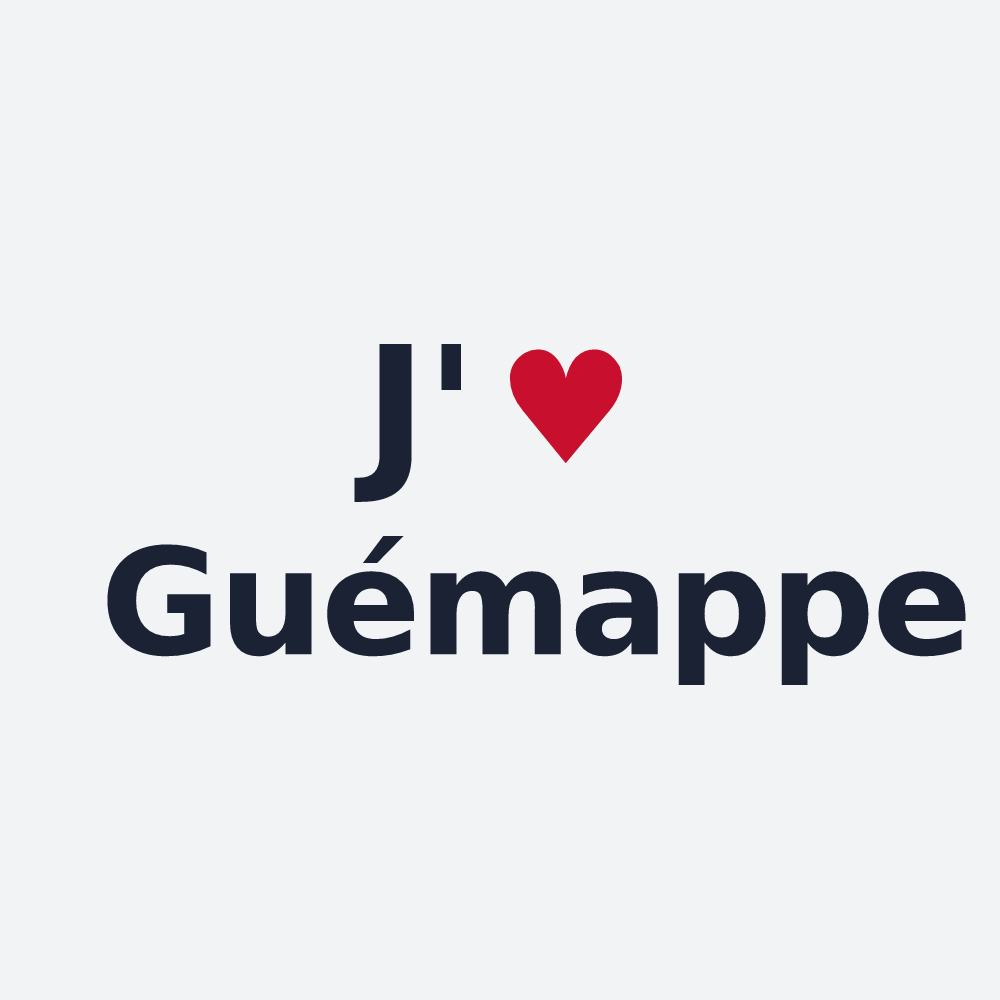 Poster personnalisé Guémappe — design J'aime Guémappe