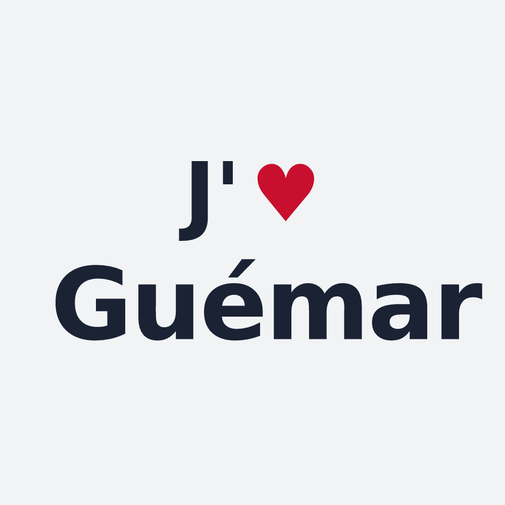 Poster personnalisé Guémar — design J'aime Guémar
