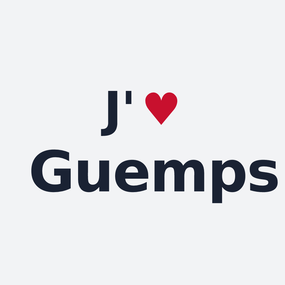 Poster personnalisé Guemps — design J'aime Guemps