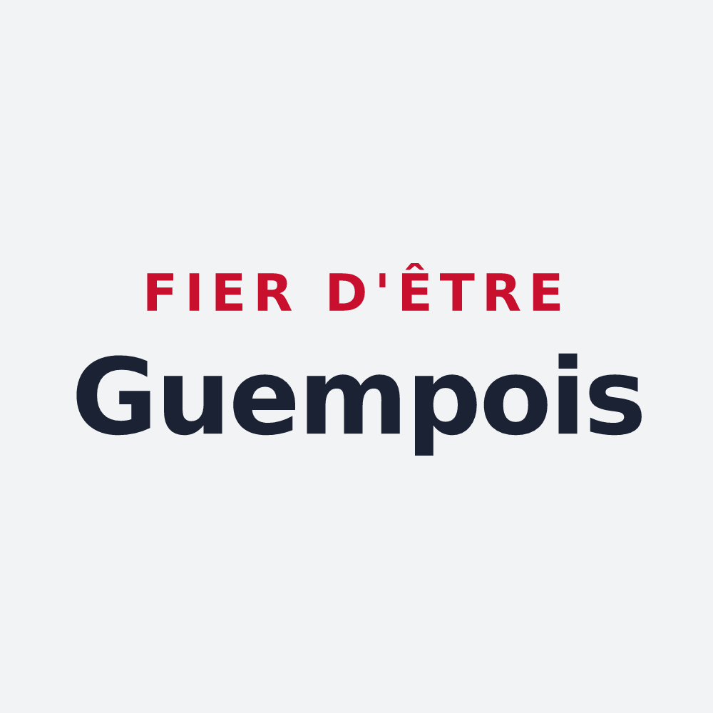 Poster « Fier d'être Guempois » — design pour Guemps