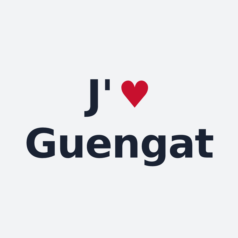 Poster personnalisé Guengat — design J'aime Guengat