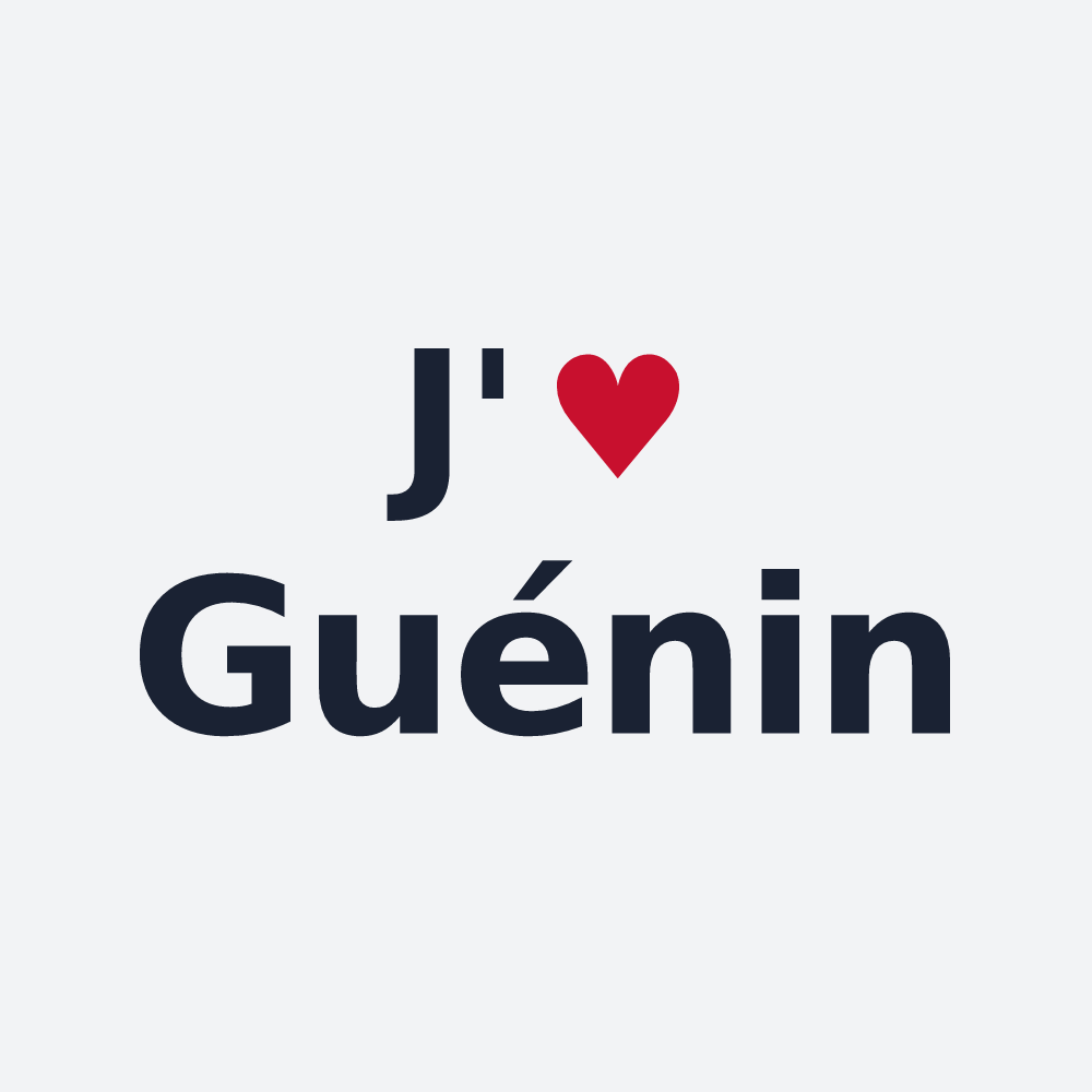 Poster personnalisé Guénin — design J'aime Guénin