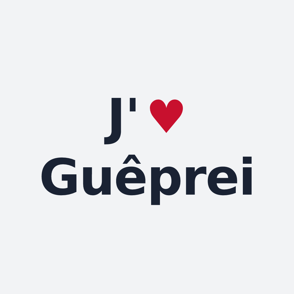 Poster personnalisé Guêprei — design « J'aime Guêprei » imprimé sur le poster