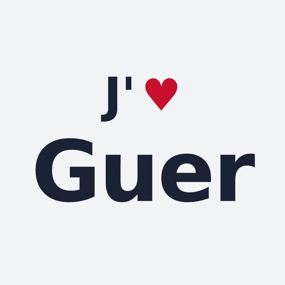 Poster personnalisé Guer — design J'aime Guer