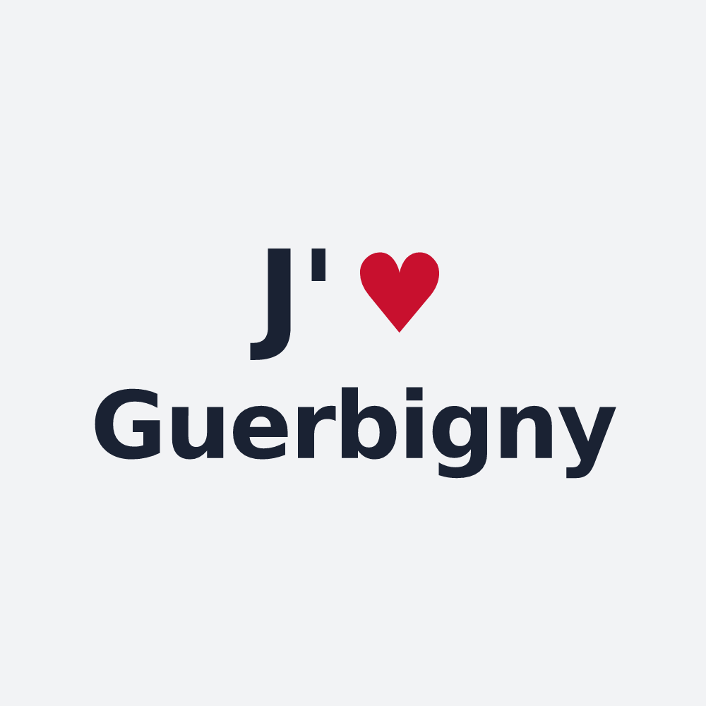 Poster personnalisé Guerbigny — design J'aime Guerbigny