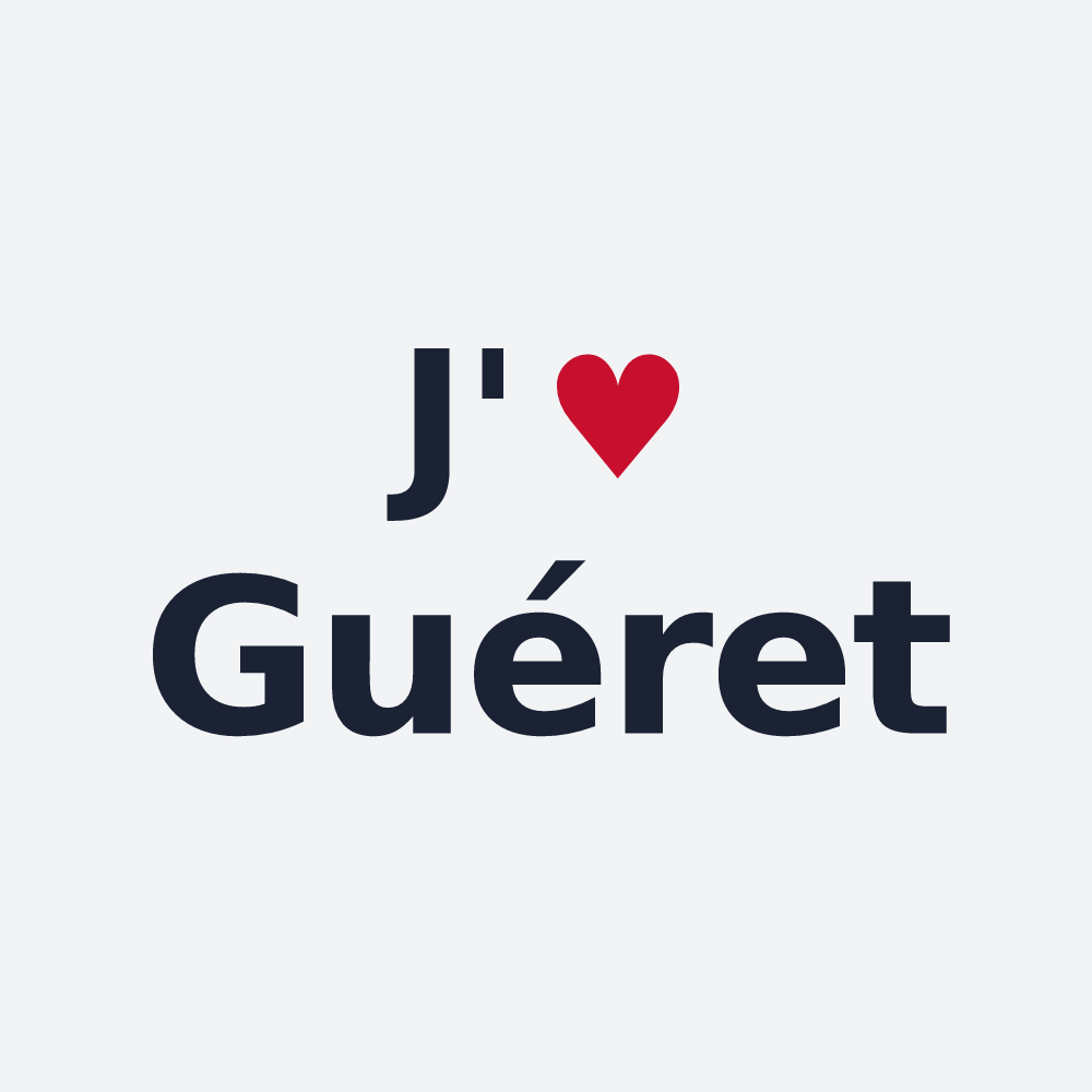 Poster personnalisé Guéret — design J'aime Guéret