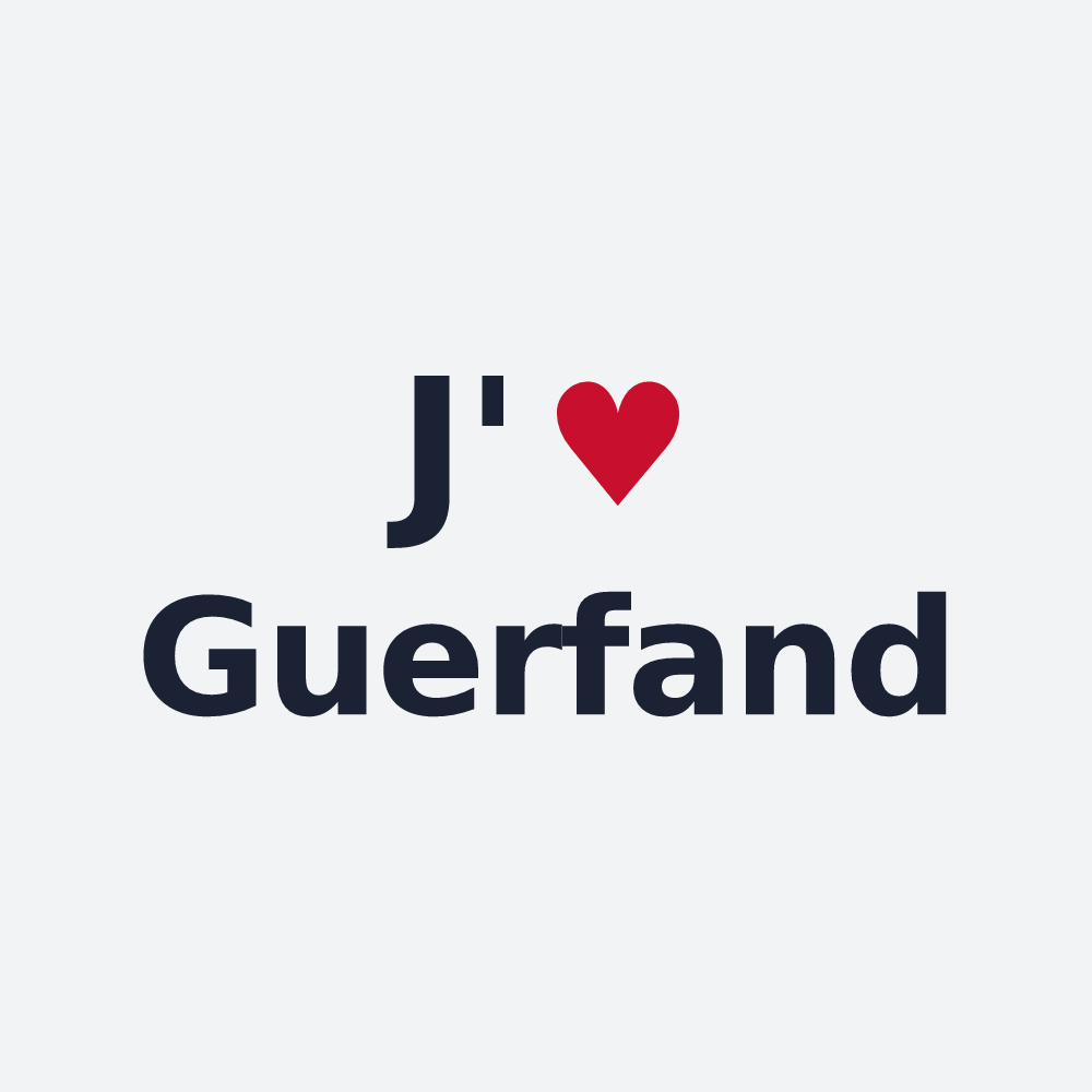 Poster personnalisé Guerfand — design J'aime Guerfand