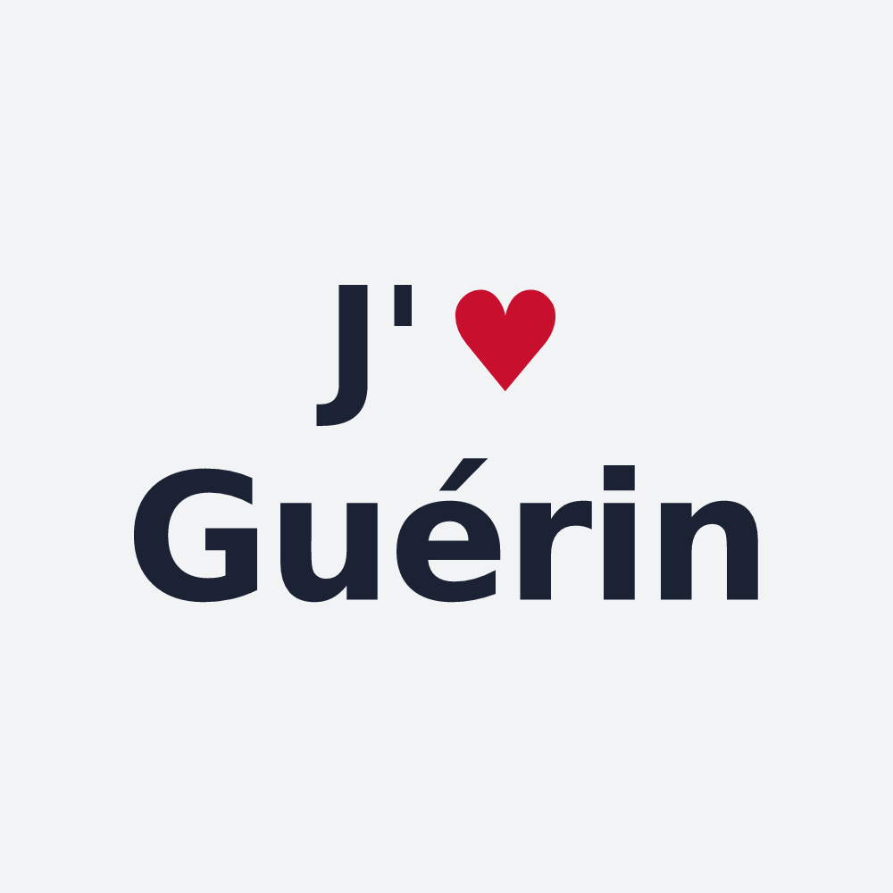 Poster personnalisé Guérin — design J'aime Guérin