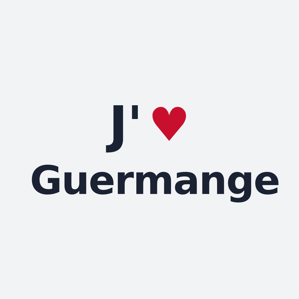 Poster personnalisé Guermange — design J'aime Guermange