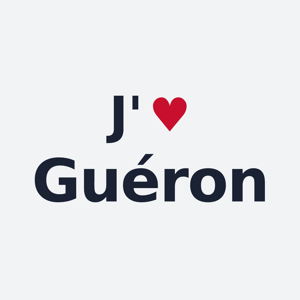 Poster personnalisé Guéron — design J'aime Guéron
