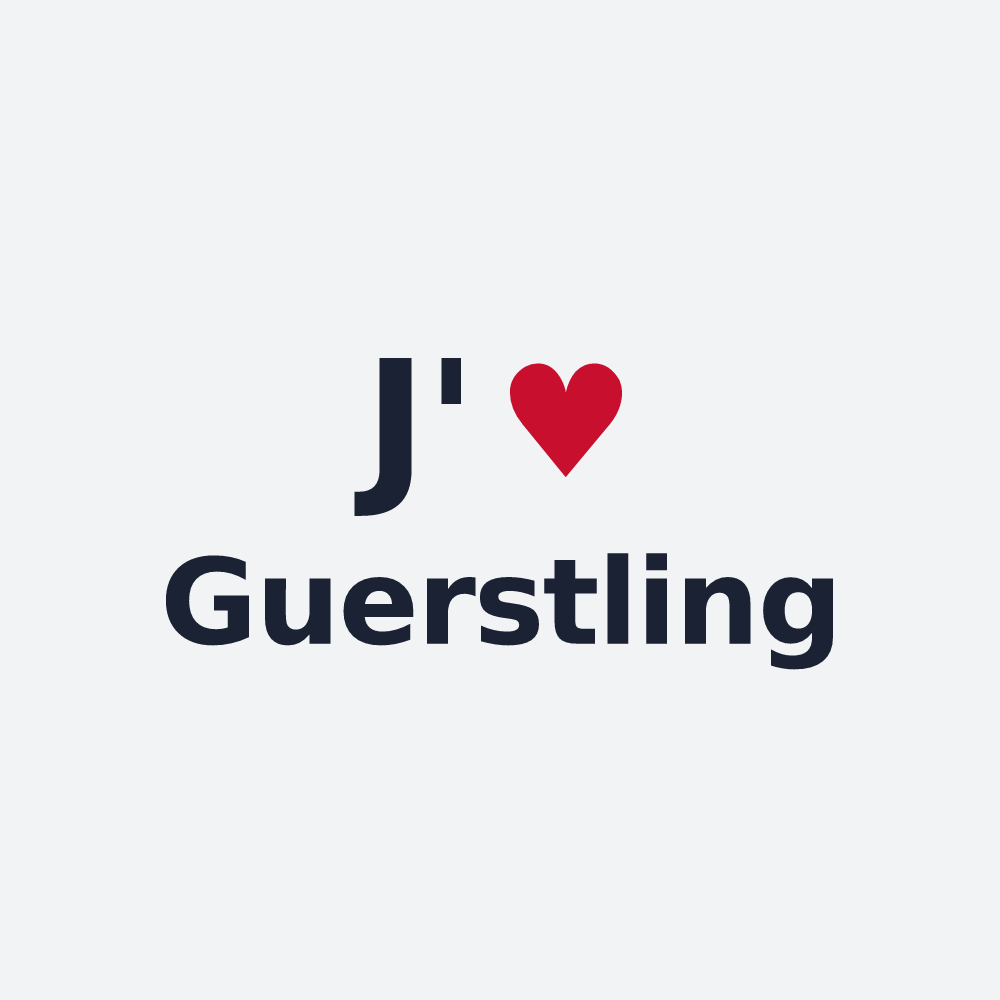 Poster personnalisé Guerstling — design J'aime Guerstling