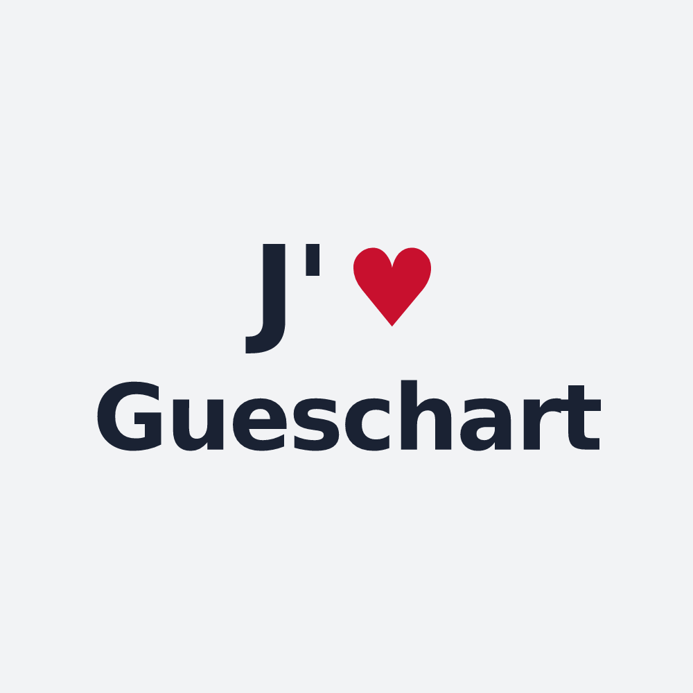 Poster personnalisé Gueschart — design J'aime Gueschart