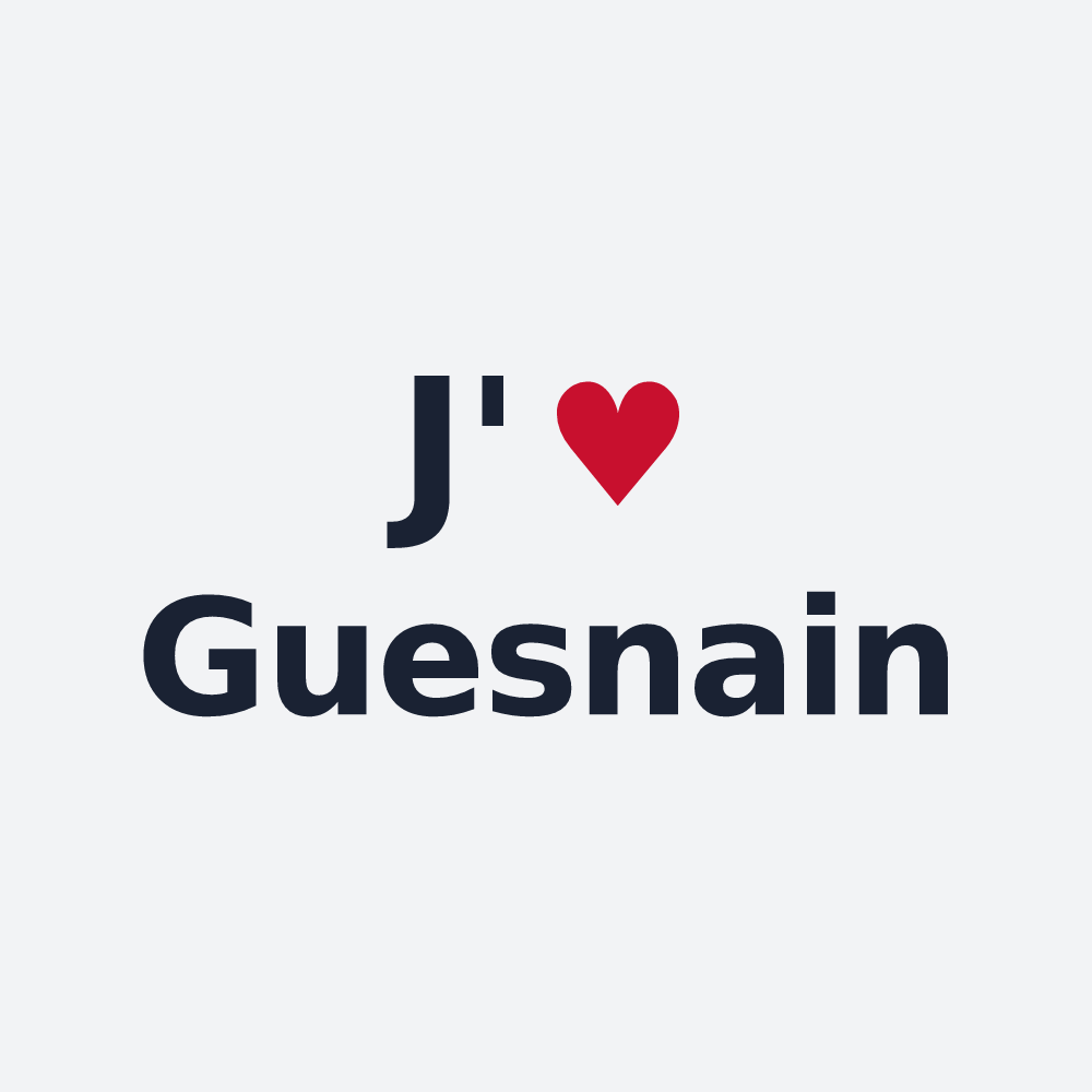 Poster personnalisé Guesnain — design J'aime Guesnain