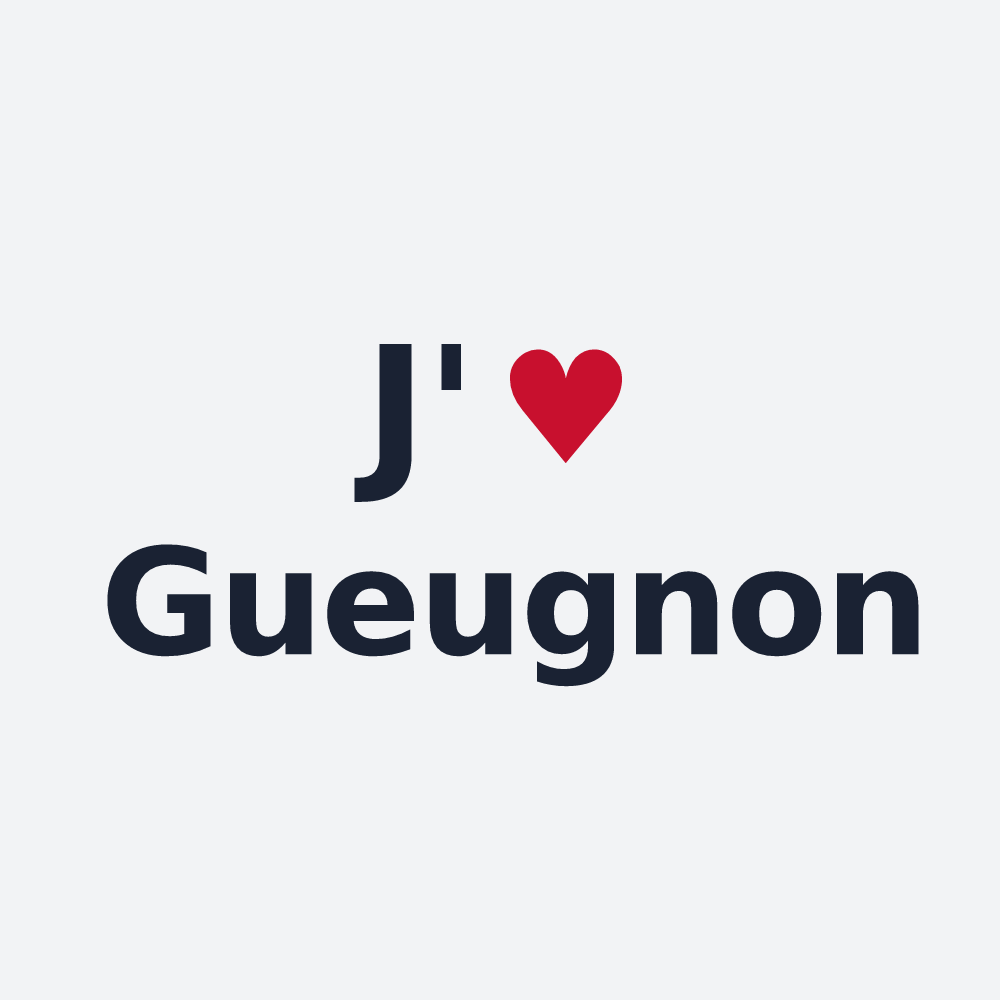 Poster personnalisé Gueugnon — design J'aime Gueugnon