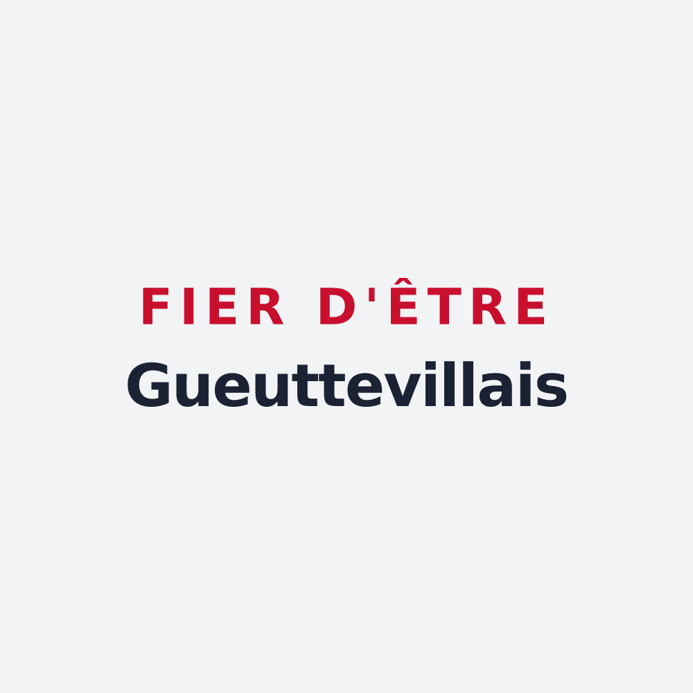 Poster « Fier d'être Gueuttevillais » — design pour Gueutteville