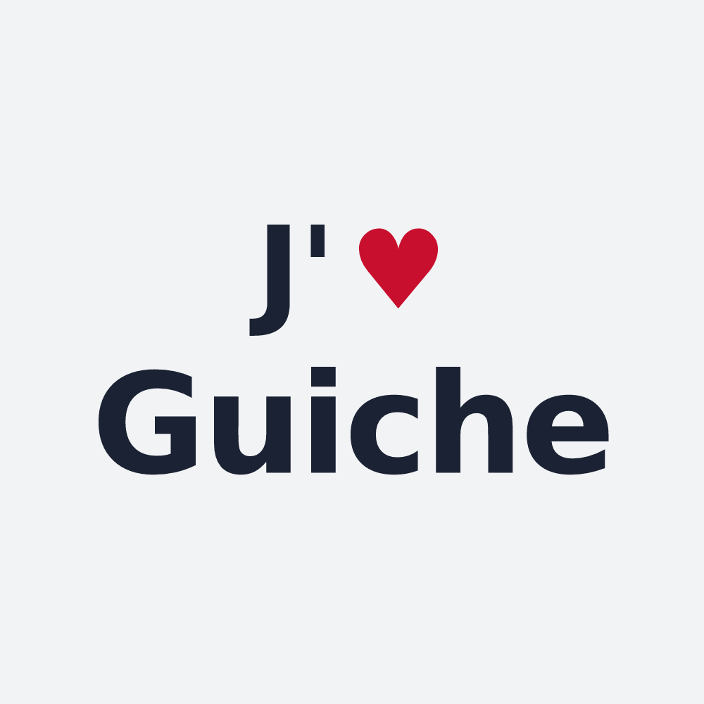 Poster personnalisé Guiche — design « J'aime Guiche » imprimé sur le poster