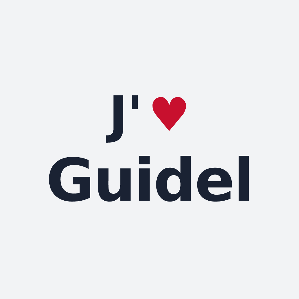 Poster personnalisé Guidel — design J'aime Guidel