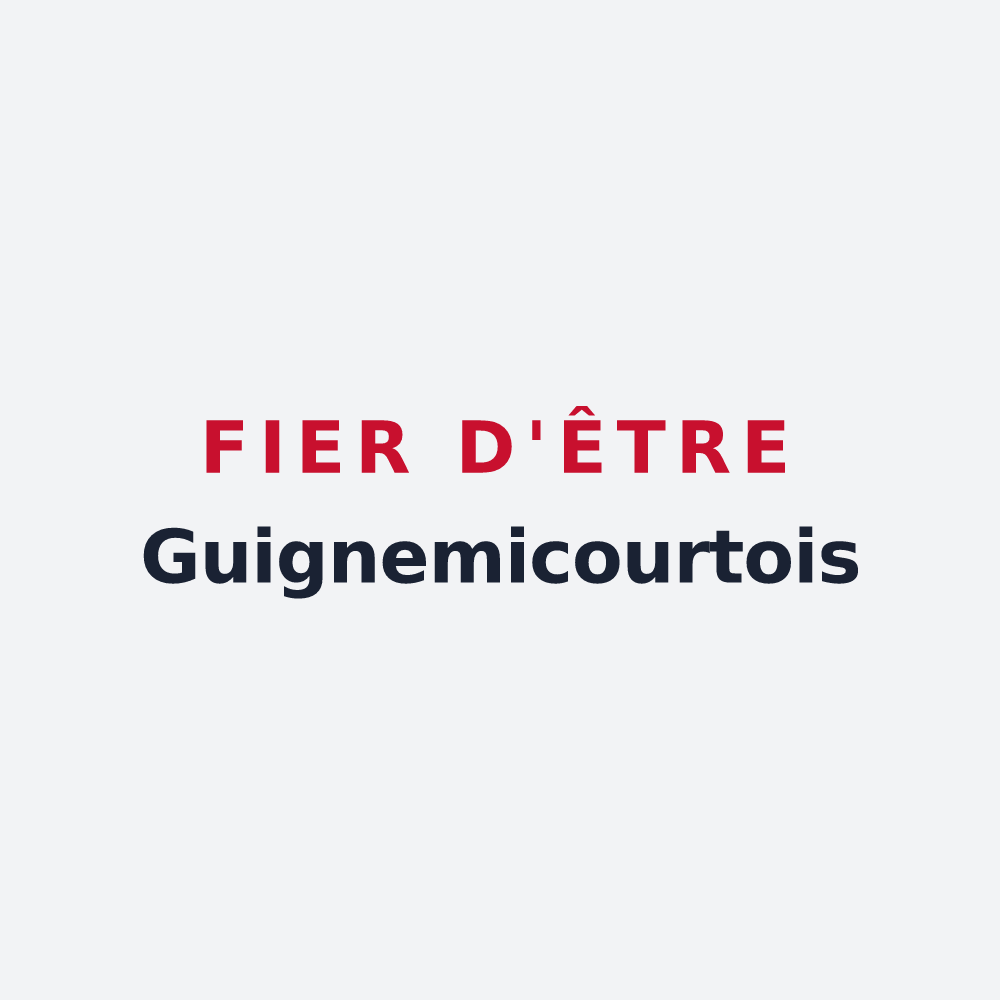 Poster « Fier d'être Guignemicourtois » — design pour Guignemicourt