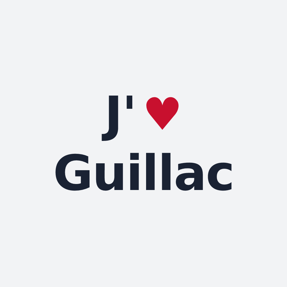 Poster personnalisé Guillac — design J'aime Guillac