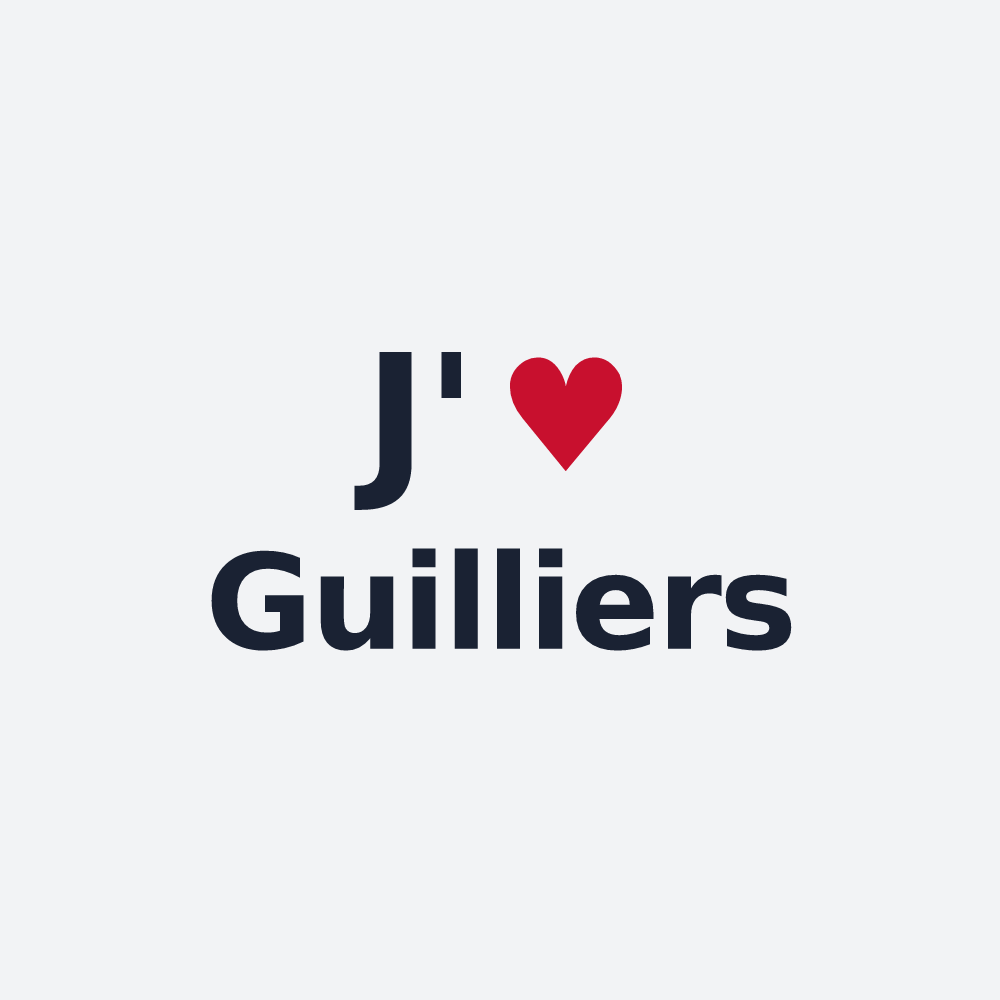 Poster personnalisé Guilliers — design J'aime Guilliers