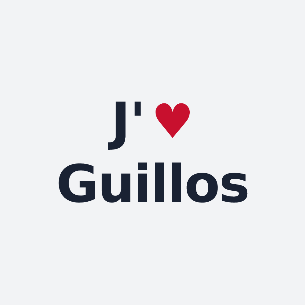 Poster personnalisé Guillos — design J'aime Guillos