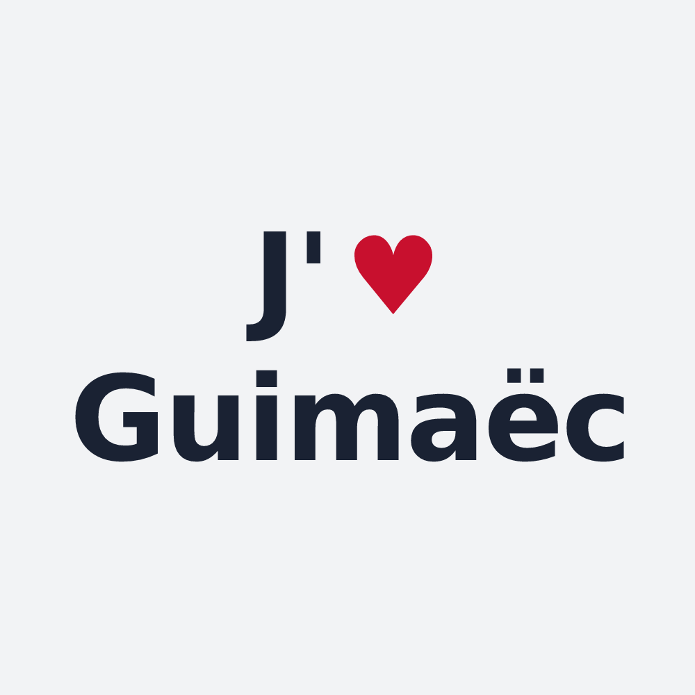 Poster personnalisé Guimaëc — design J'aime Guimaëc