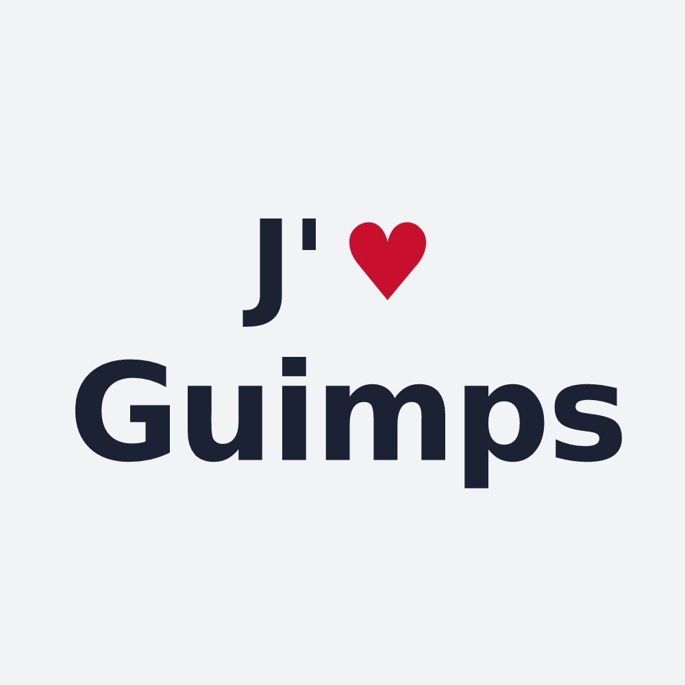 Poster personnalisé Guimps — design J'aime Guimps