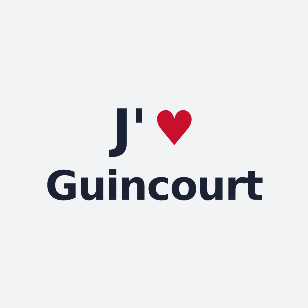 Poster personnalisé Guincourt — design J'aime Guincourt