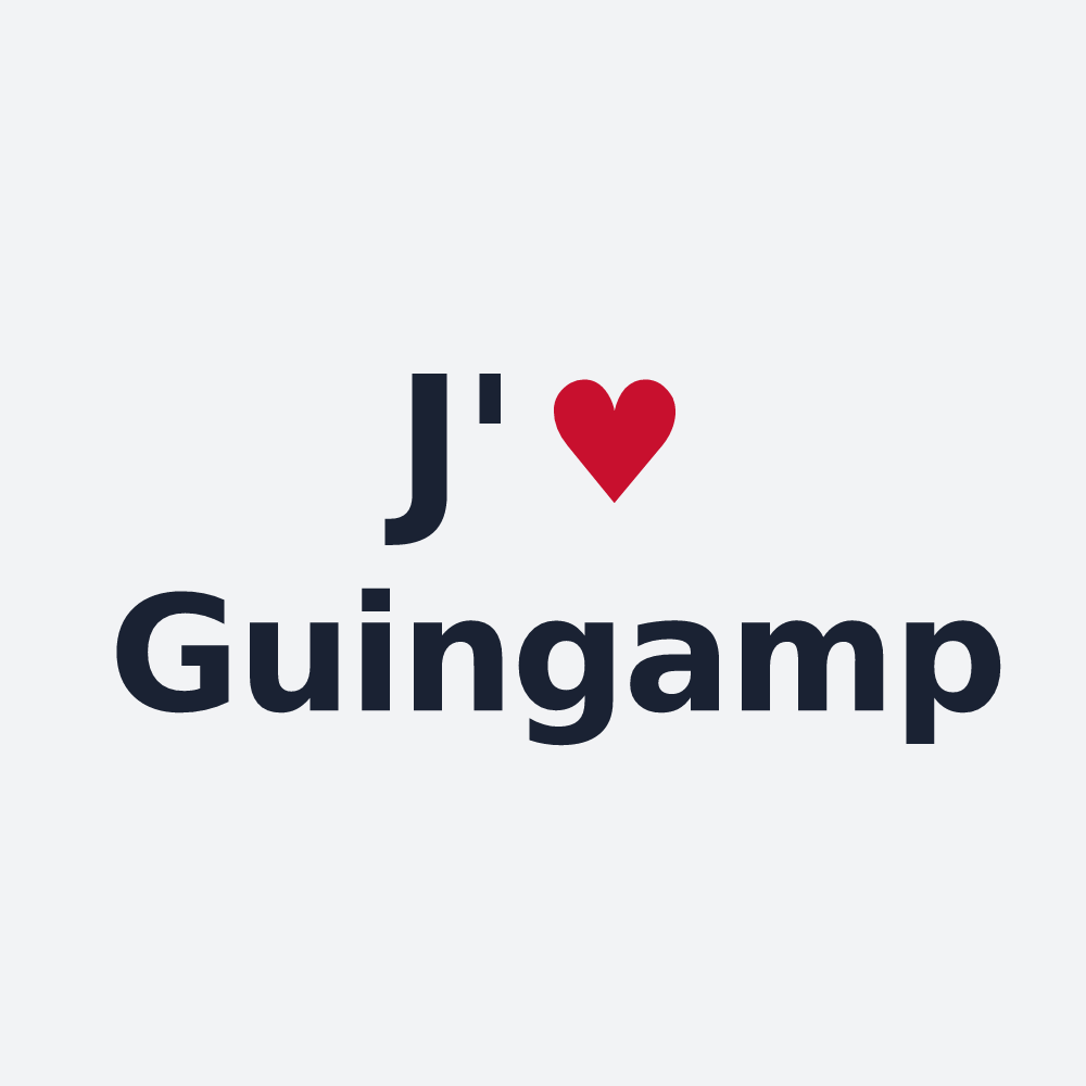 Poster personnalisé Guingamp — design J'aime Guingamp