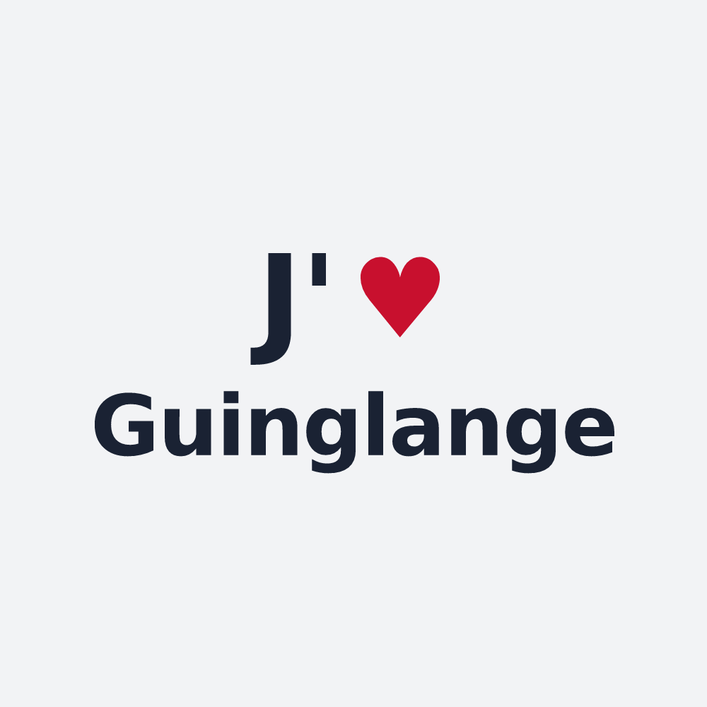 Poster personnalisé Guinglange — design J'aime Guinglange