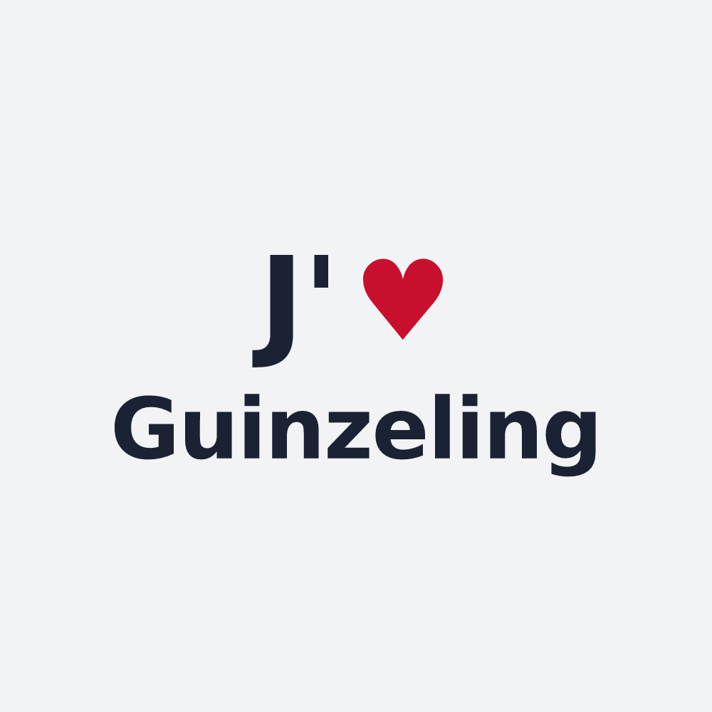 Poster personnalisé Guinzeling — design « J'aime Guinzeling » imprimé sur le poster