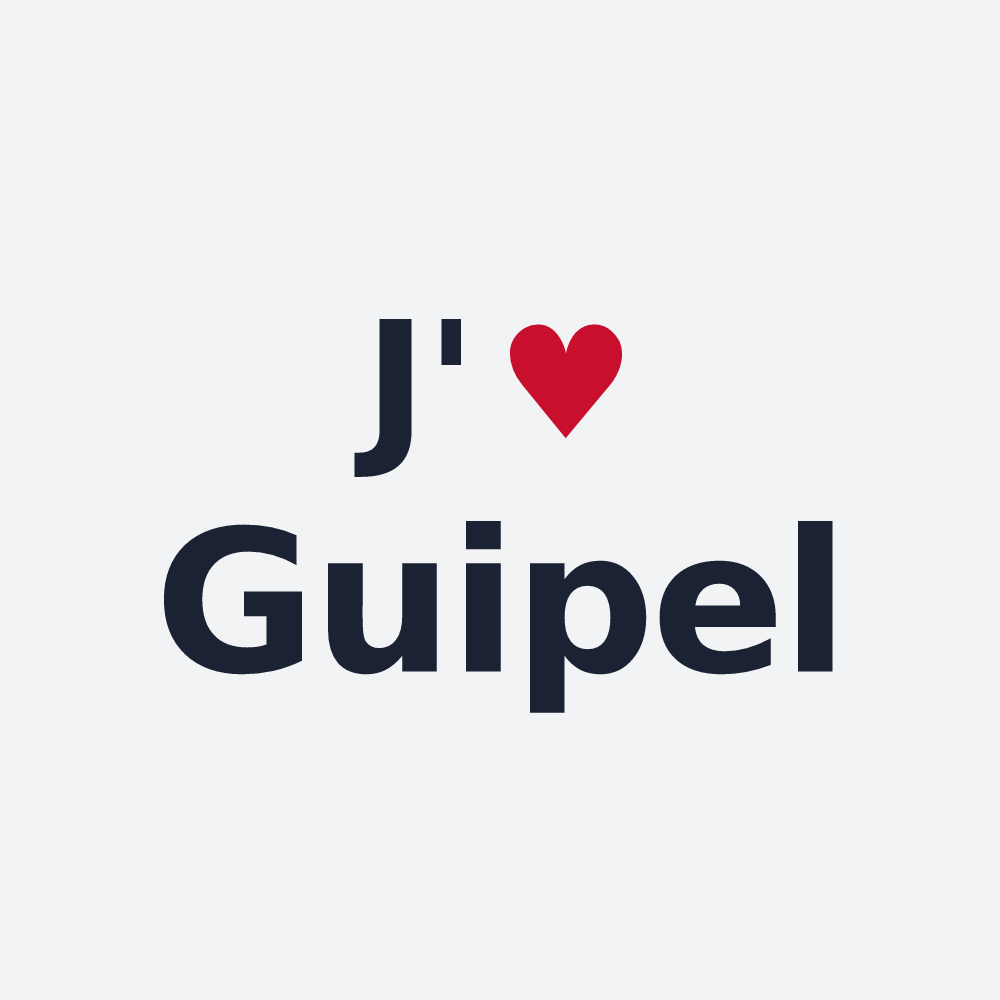 Poster personnalisé Guipel — design J'aime Guipel