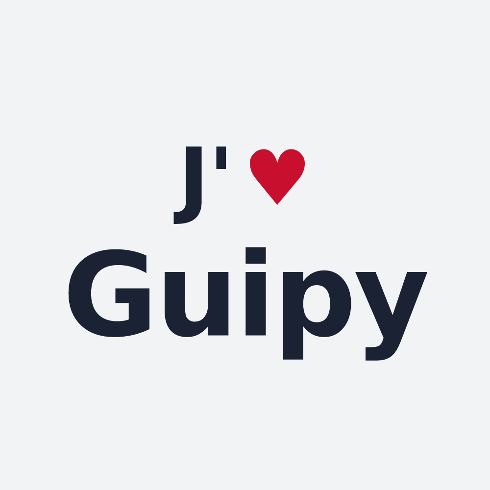 Poster personnalisé Guipy — design J'aime Guipy