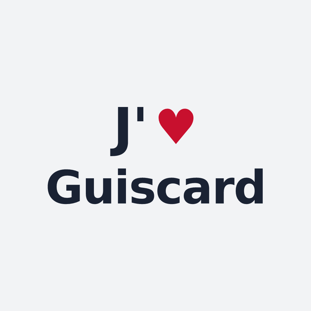 Poster personnalisé Guiscard — design « J'aime Guiscard » imprimé sur le poster