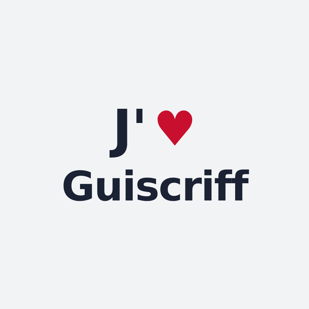 Poster personnalisé Guiscriff — design J'aime Guiscriff