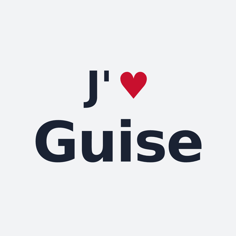 Poster personnalisé Guise — design « J'aime Guise » imprimé sur le poster