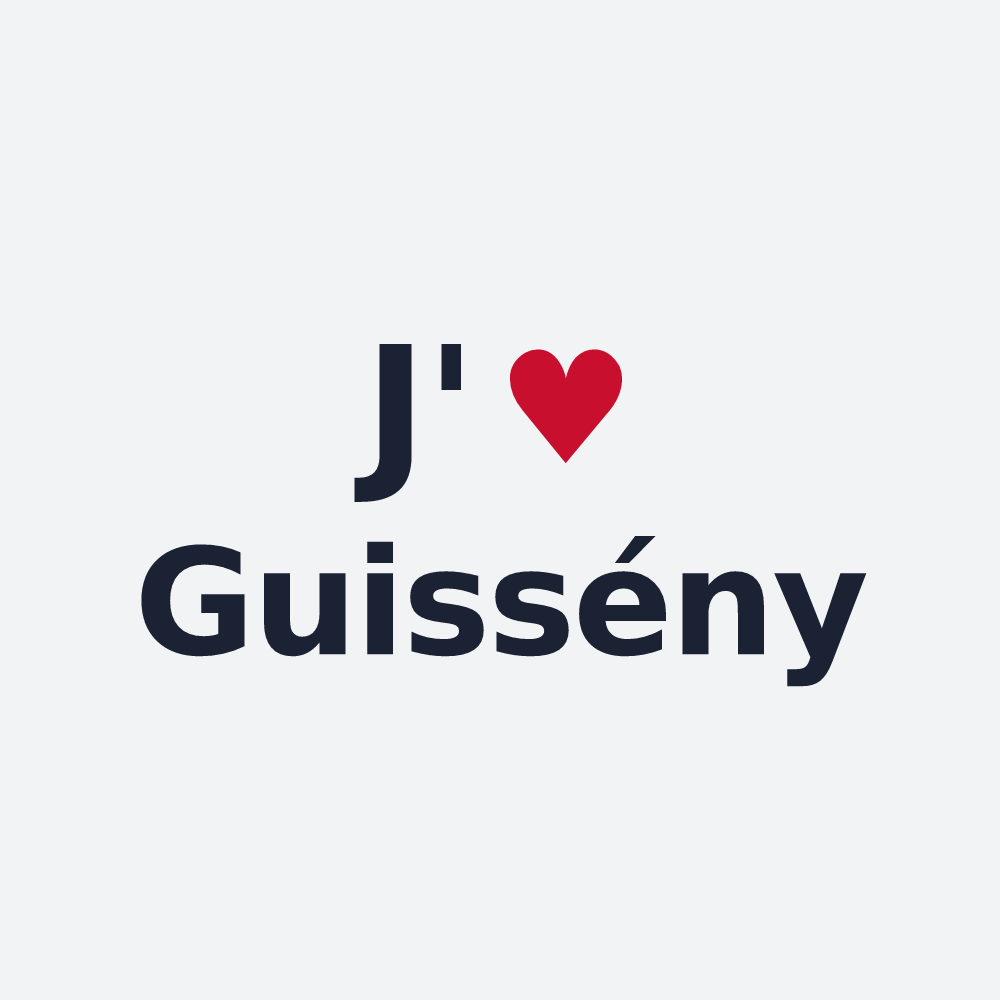 Poster personnalisé Guissény — design « J'aime Guissény » imprimé sur le poster