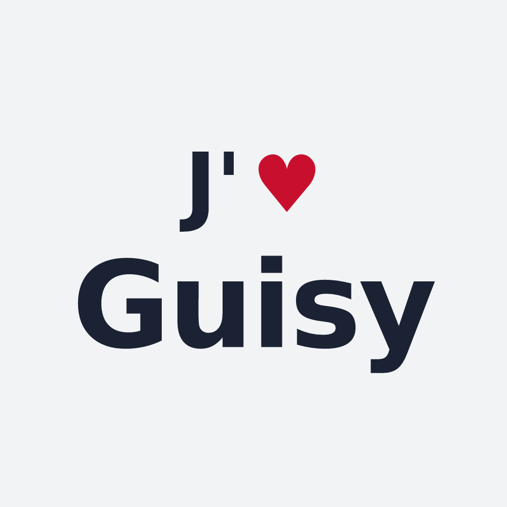 Poster personnalisé Guisy — design J'aime Guisy