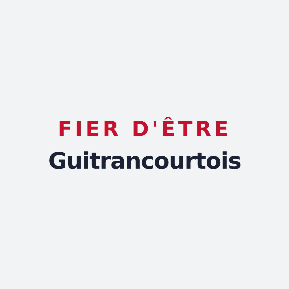 Poster « Fier d'être Guitrancourtois » — design pour Guitrancourt